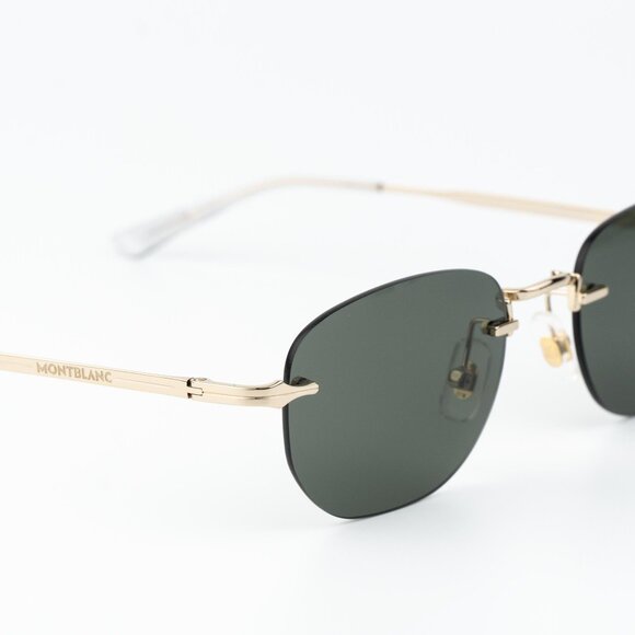 Montblanc Women Sunglasses Gold Grey Square Rimless MB0303S 001 NEW AUTHENTIC main image 8